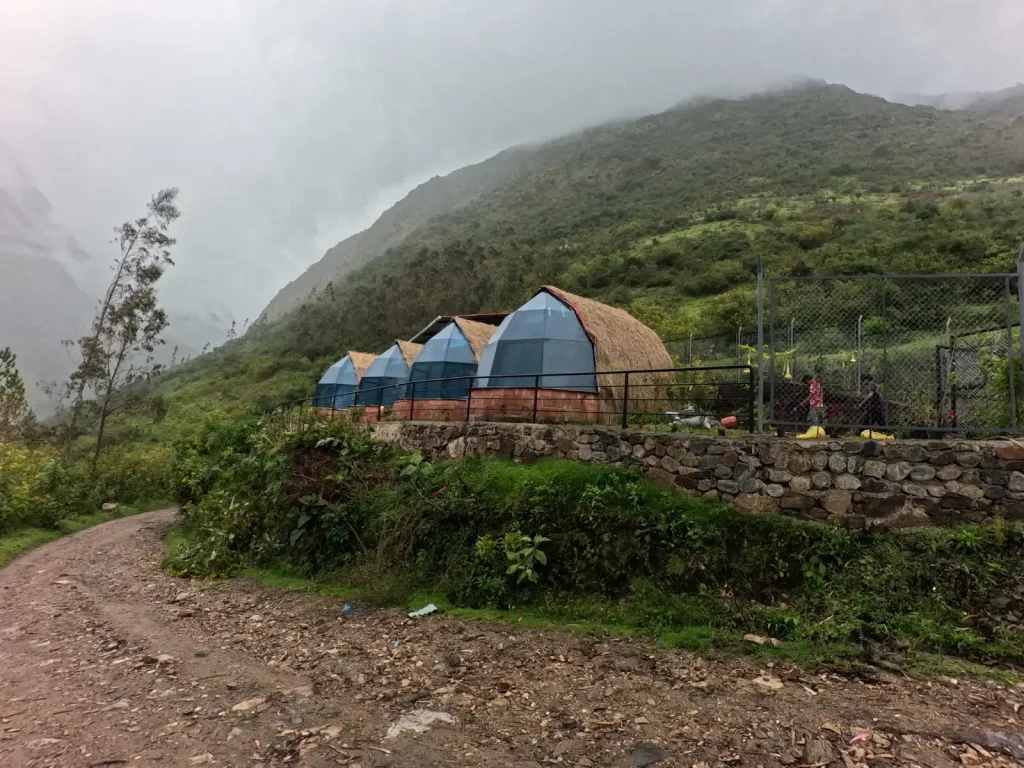 sky dome camp on the Salknatay Trek with SAM Travel