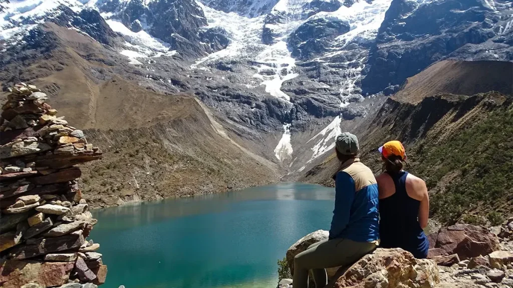 Humantay Lake turquoise water and glacier on Best Cusco Tour Package 4 Days