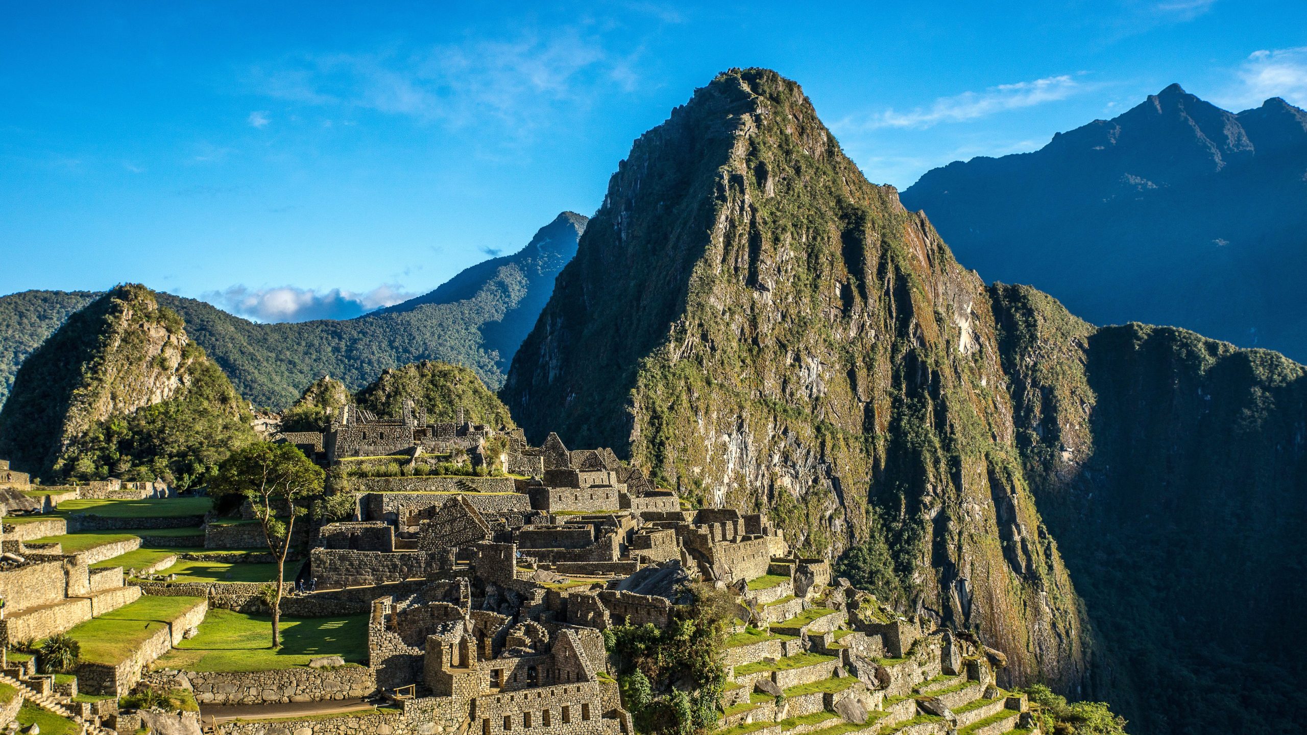 Machu Picchu citadel with Huayna Picchu mountain on Day 4 of Salkantay multisport expedition