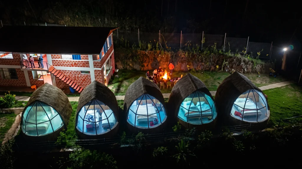 Best Sky dome Camp at Colpapampa, Salkantay Trek, Hotel, Hostel, private Bathrooms, Trekking to Machu Picchu